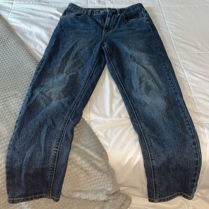 Dark Blue High Rise Mom Jeans Size 2